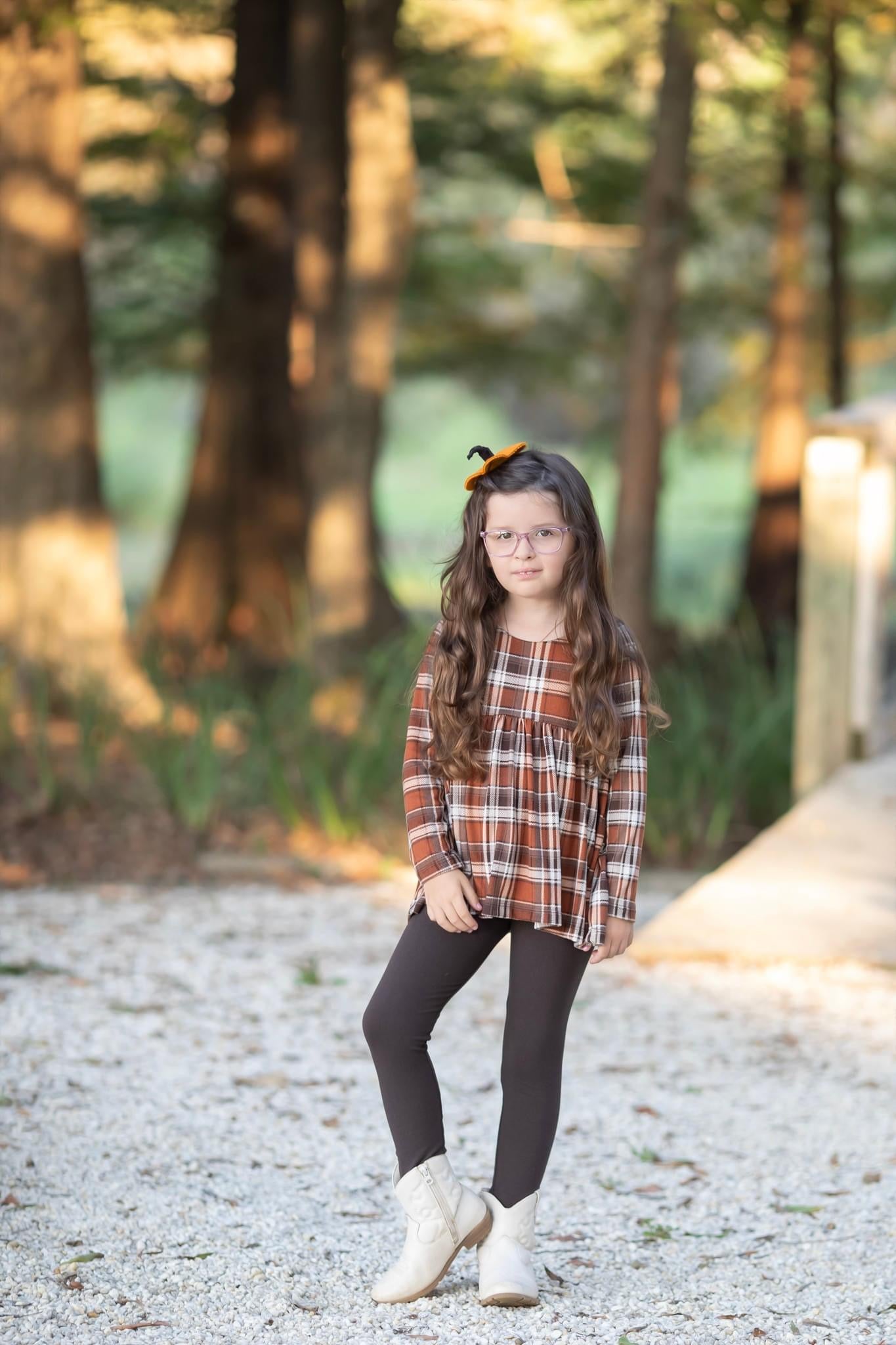 Pretty in Brown Plaid Set