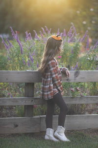 Pretty in Brown Plaid Set