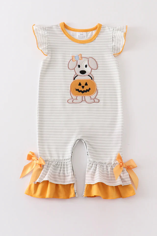 Puppy Pumpkin Patch Romper