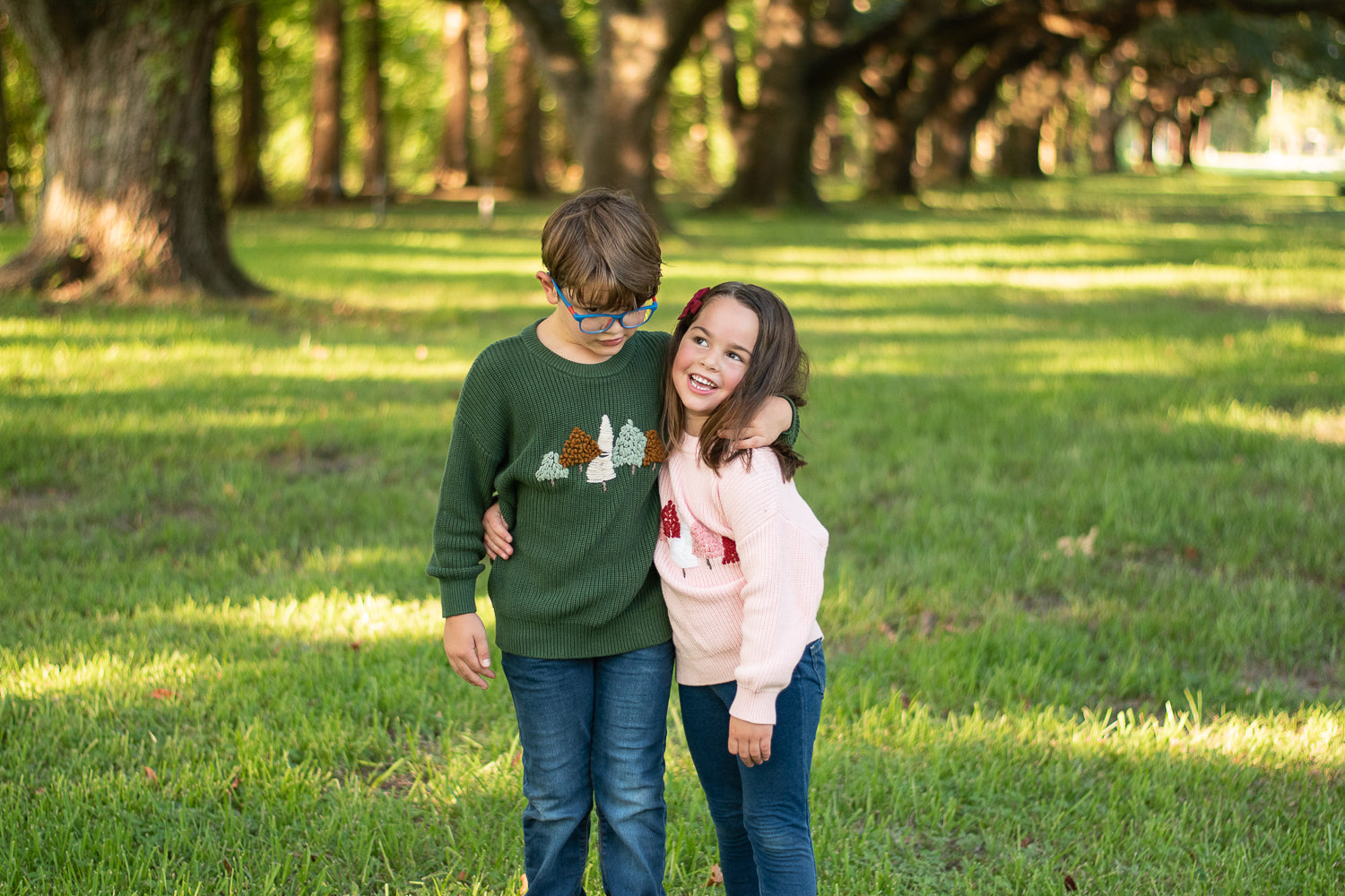 Pink Forest Knit Sweater