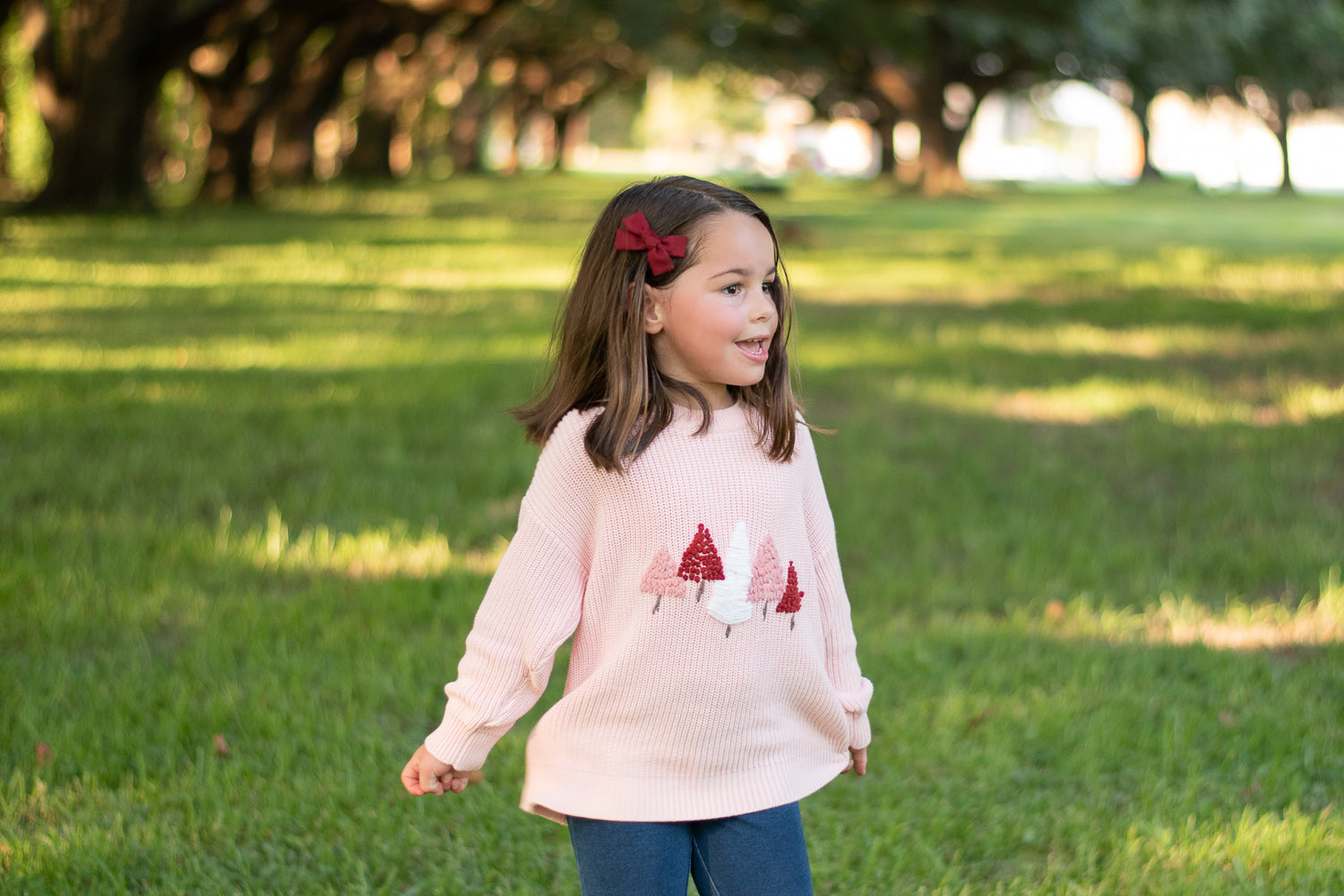 Pink Forest Knit Sweater