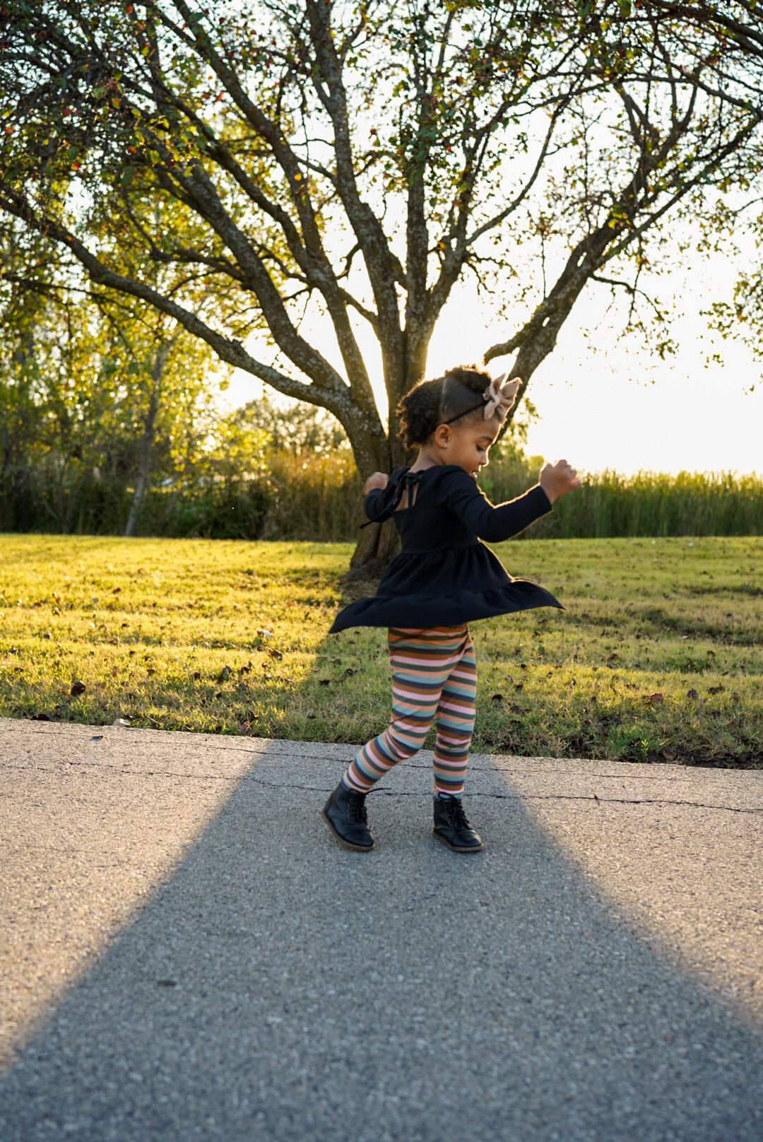 Dark Fall Stripes | Bellamy Tunic Set | Halloween 2021